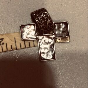 Silpada sterling textured cross